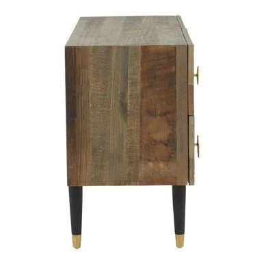 Malay Four Drawer Recycled Elm Wood Chest - Image 8