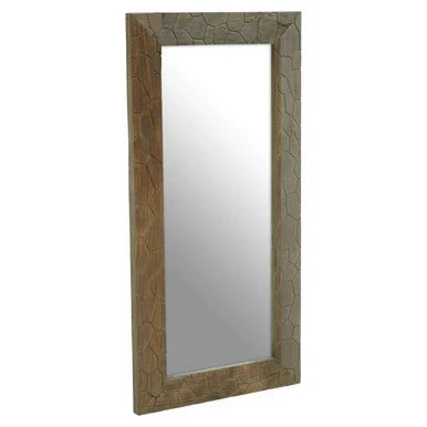 Malay Recycled Elm Wood Wall Mirror - Image 4