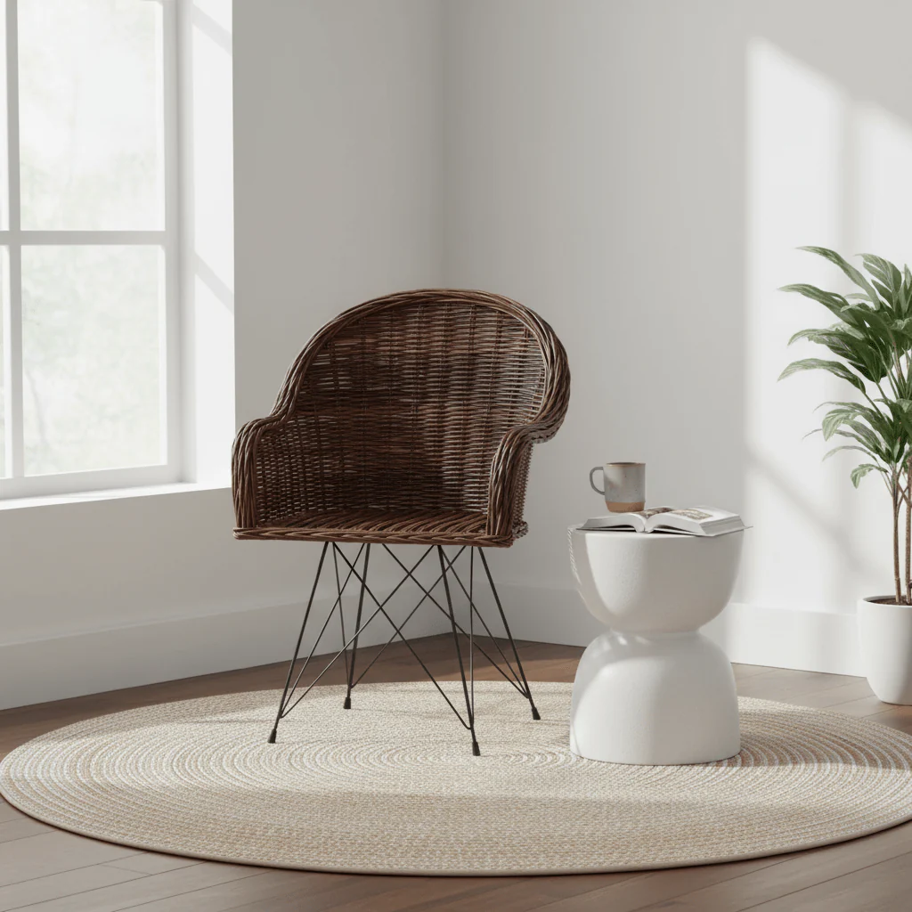 Manado Natural Croco Rattan Chair - Image 4