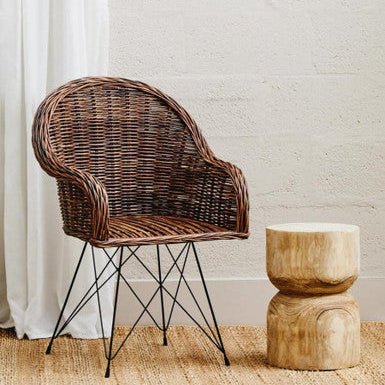 Manado Natural Croco Rattan Chair - Image 6