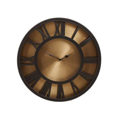 Mateo Black and Antique Gold Small Wall Clock - Image 5