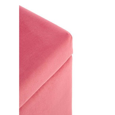 Mia Pink Velvet Kids Ottoman - Image 11