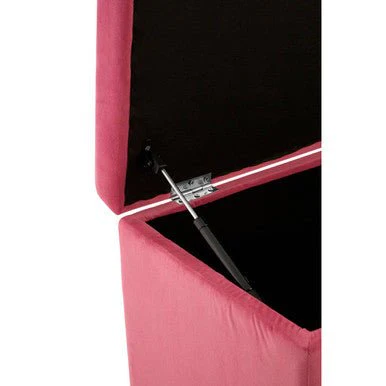Mia Pink Velvet Kids Ottoman - Image 12