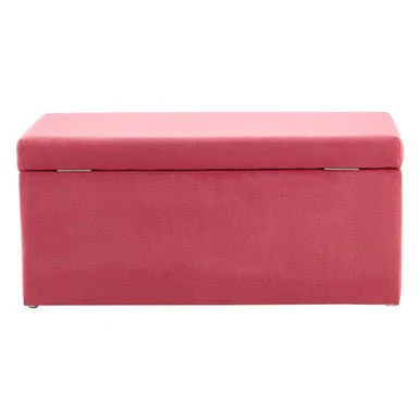 Mia Pink Velvet Kids Ottoman - Image 7