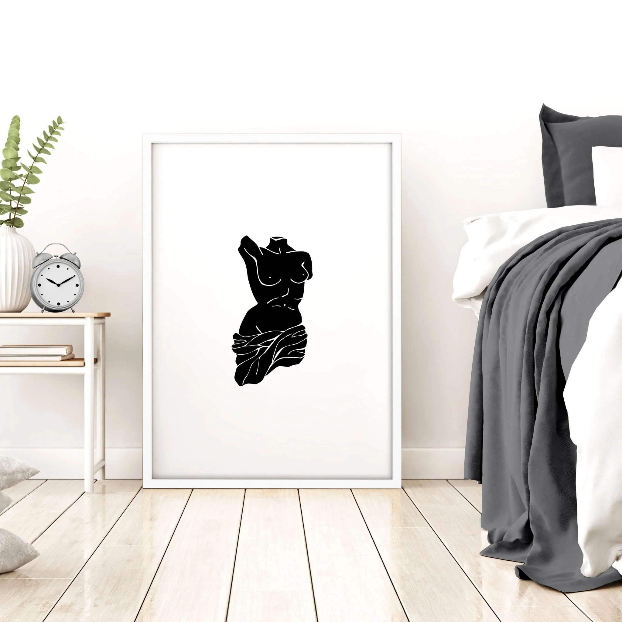 Minimalist Decor Bedroom | Set of 3 Sculpture Wall art Prints - Image 10