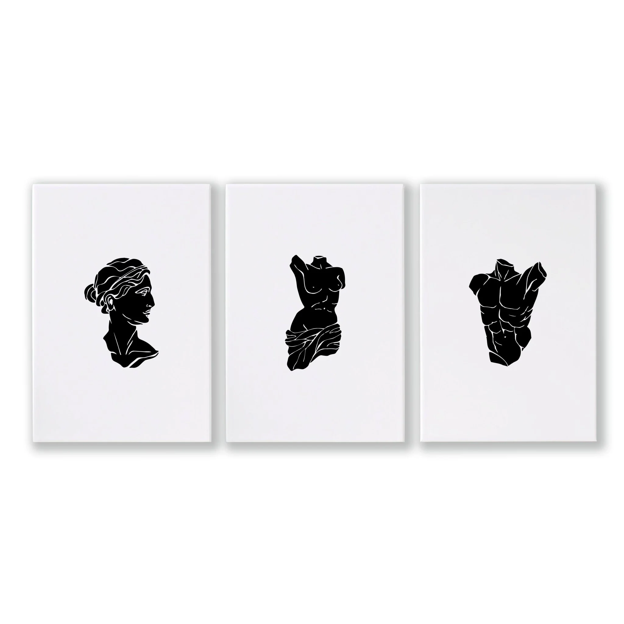 Minimalist Decor Bedroom | Set of 3 Sculpture Wall art Prints - Image 15