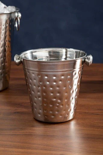 Mixology Hammered Effect Stainless Steel Ice Bucket - Image 6