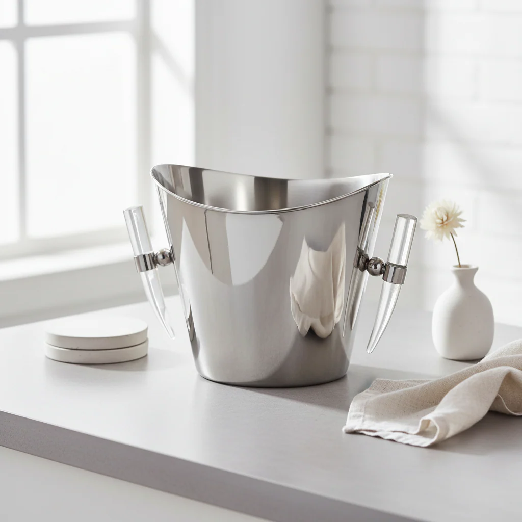 Mixology Herne Acrylic Horn Handle Wine Cooler - Image 3