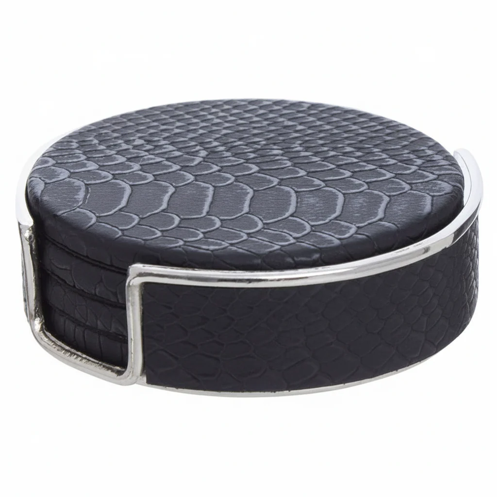 Mixology Set Of Four Black Coasters