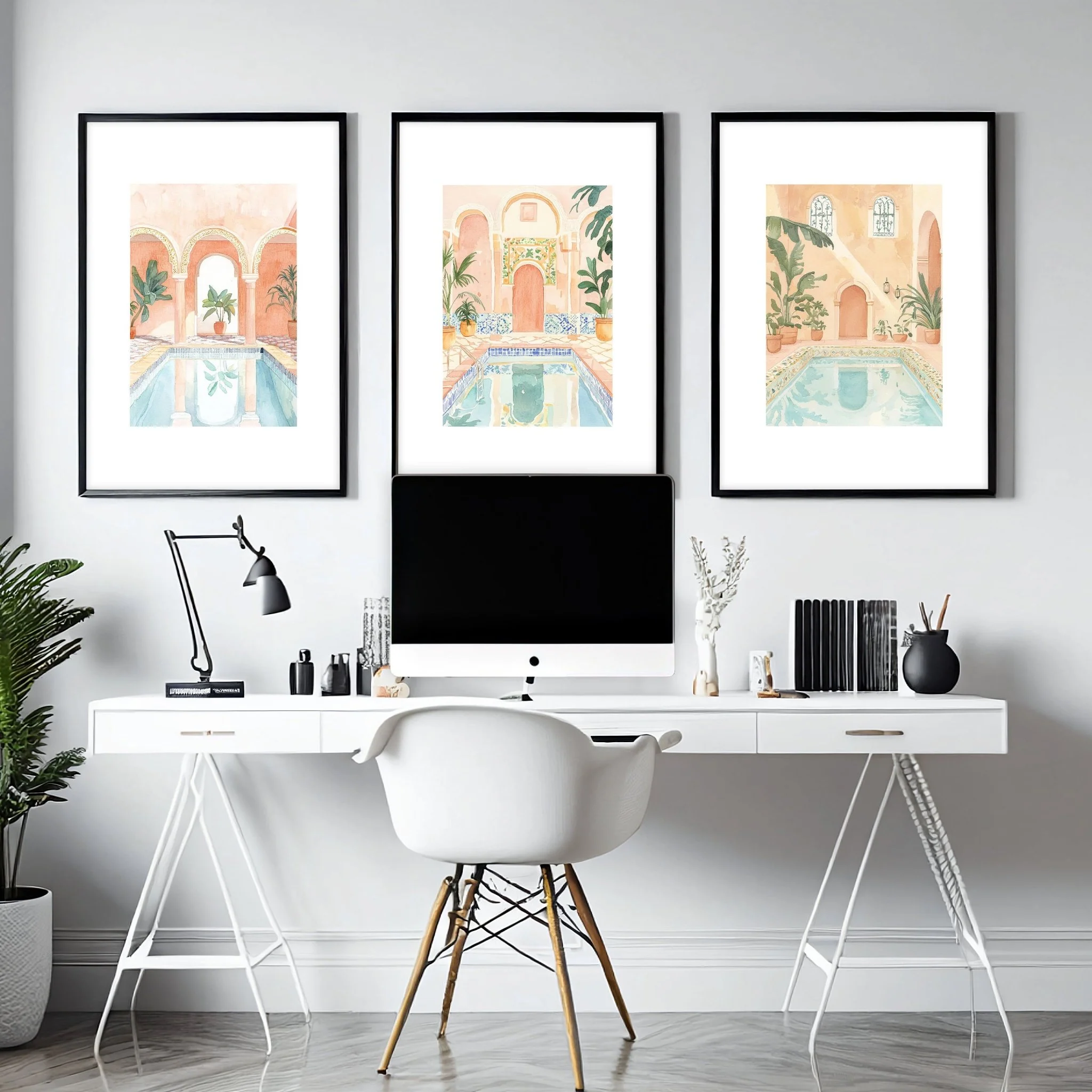 Modern Artwork Paintings | Set of 3 Beach Decor Wall art Prints - Image 5