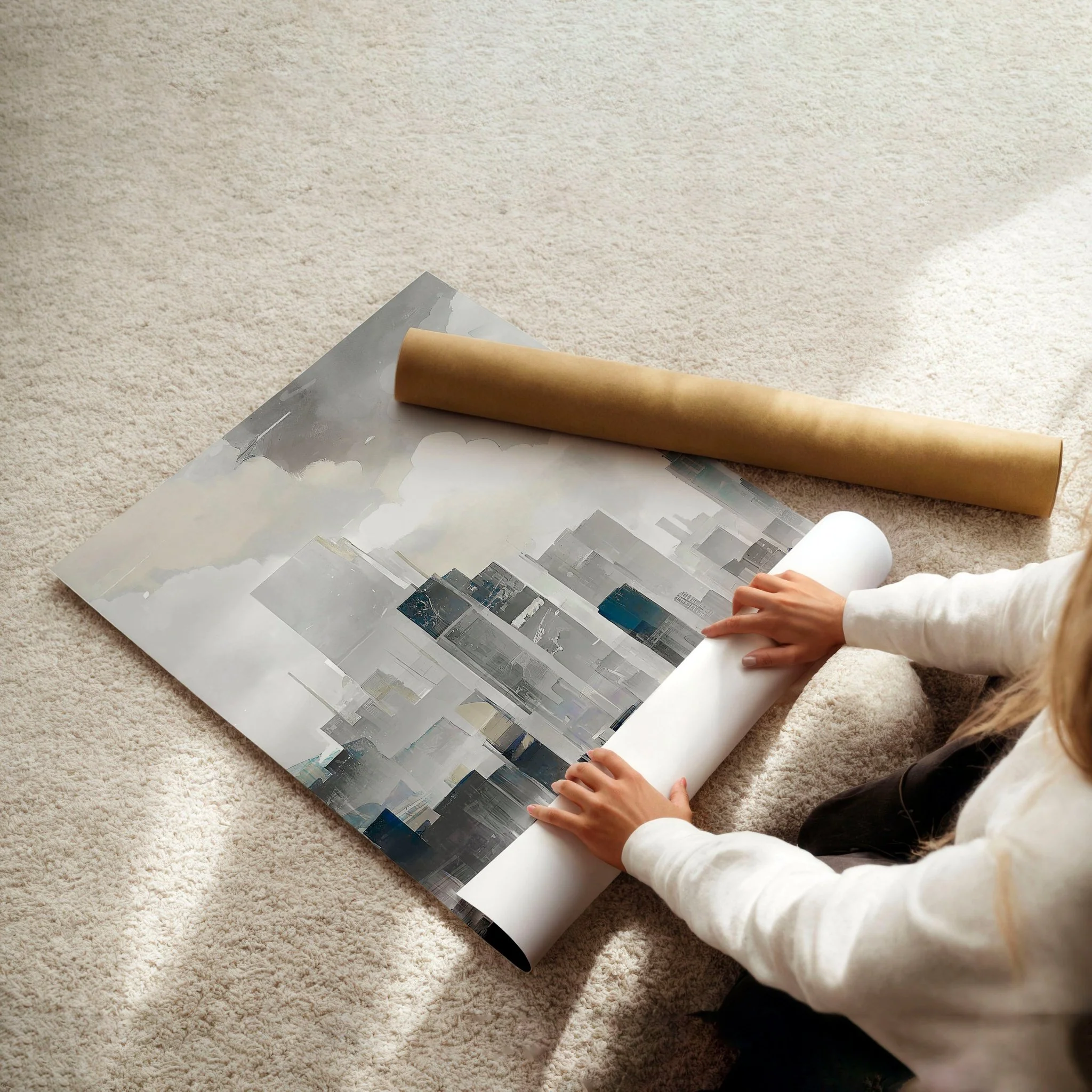 Modern Wall Art For Living Room Uk | Set of 3 Urban Skyscrapers Wall art Prints - Image 9