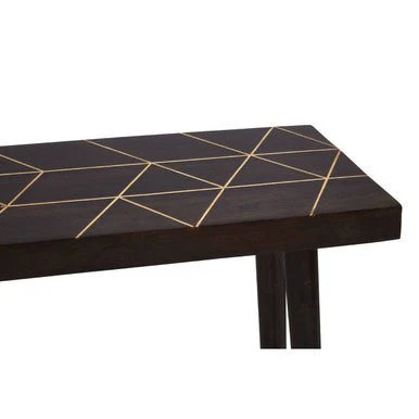 Naro Mango Wood And Gold Finishing Console Table - Image 9
