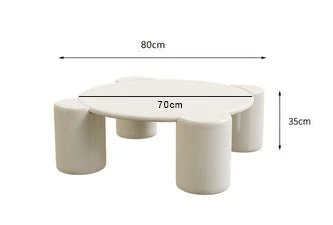 Nova Flower Nesting Coffee Table, White - Image 13