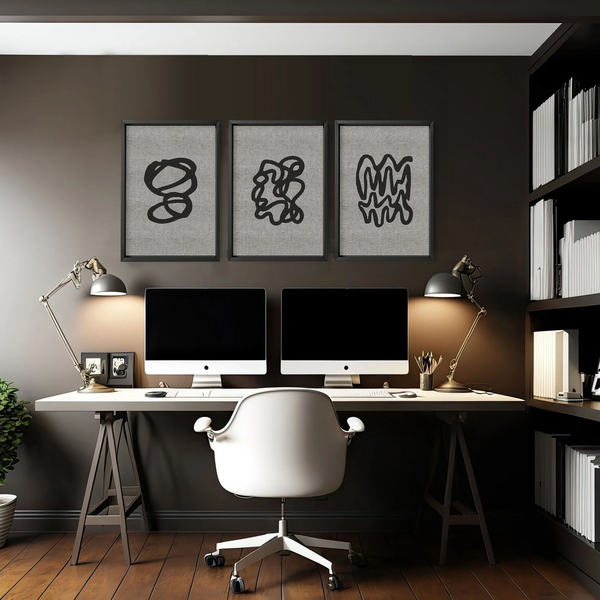 Office Home Decor Ideas | Set of 3 wall art prints - Image 3