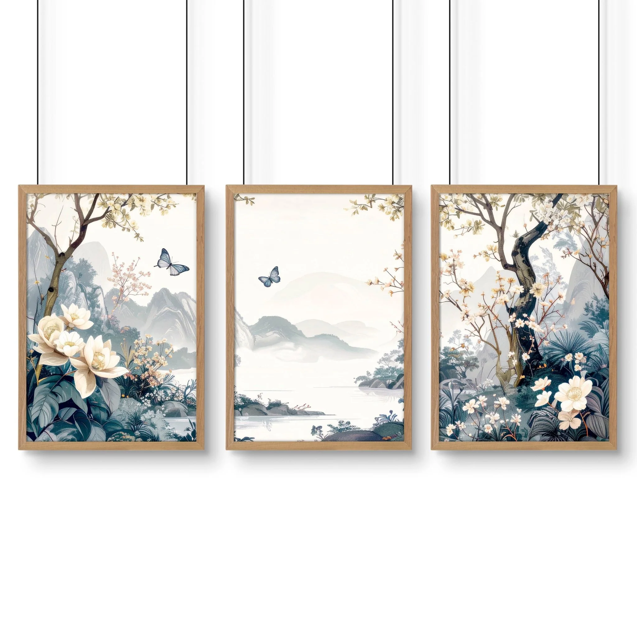 Paintings For Living Room | Set of 3 Chinoiserie Wall art Prints - Image 21