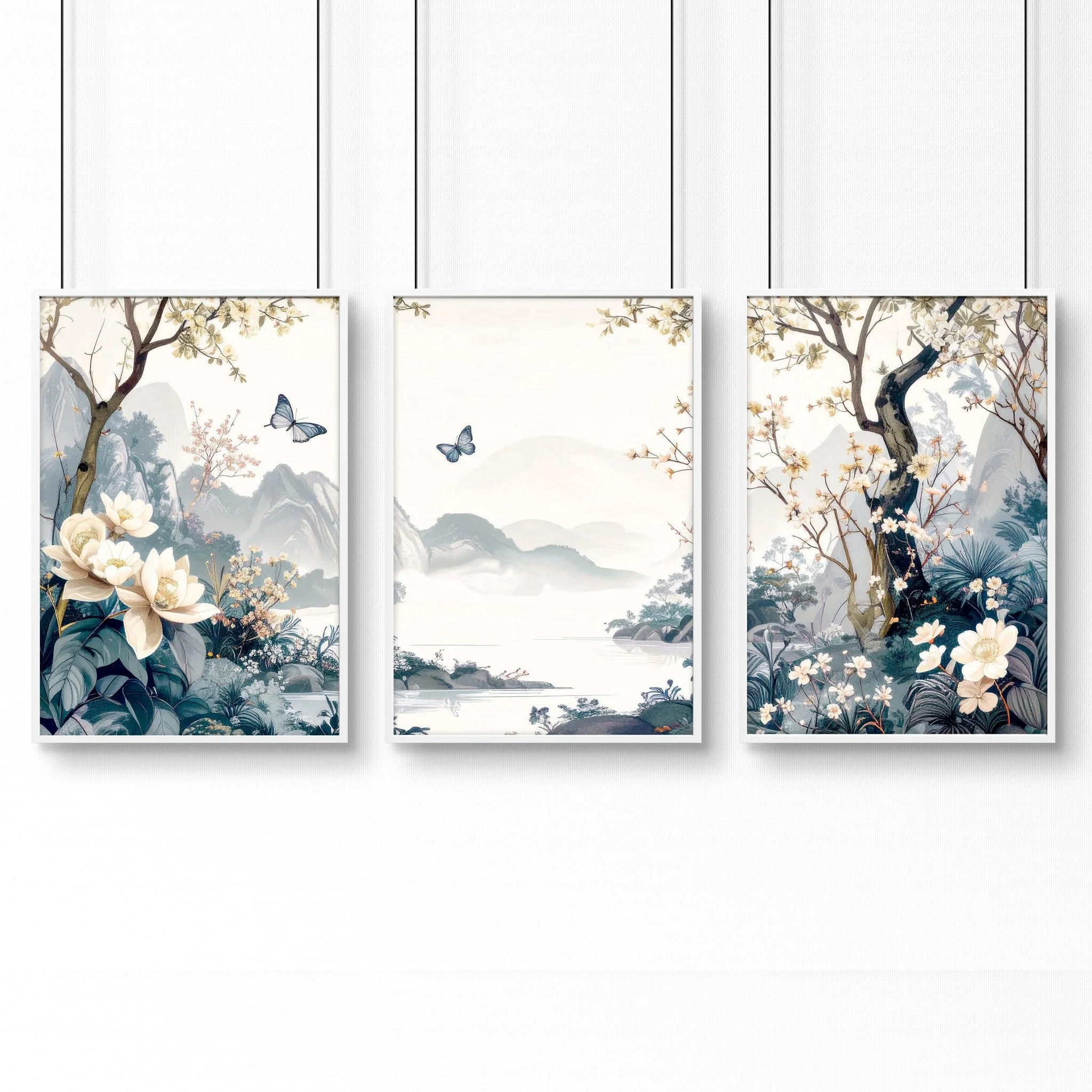 Paintings For Living Room | Set of 3 Chinoiserie Wall art Prints - Image 22