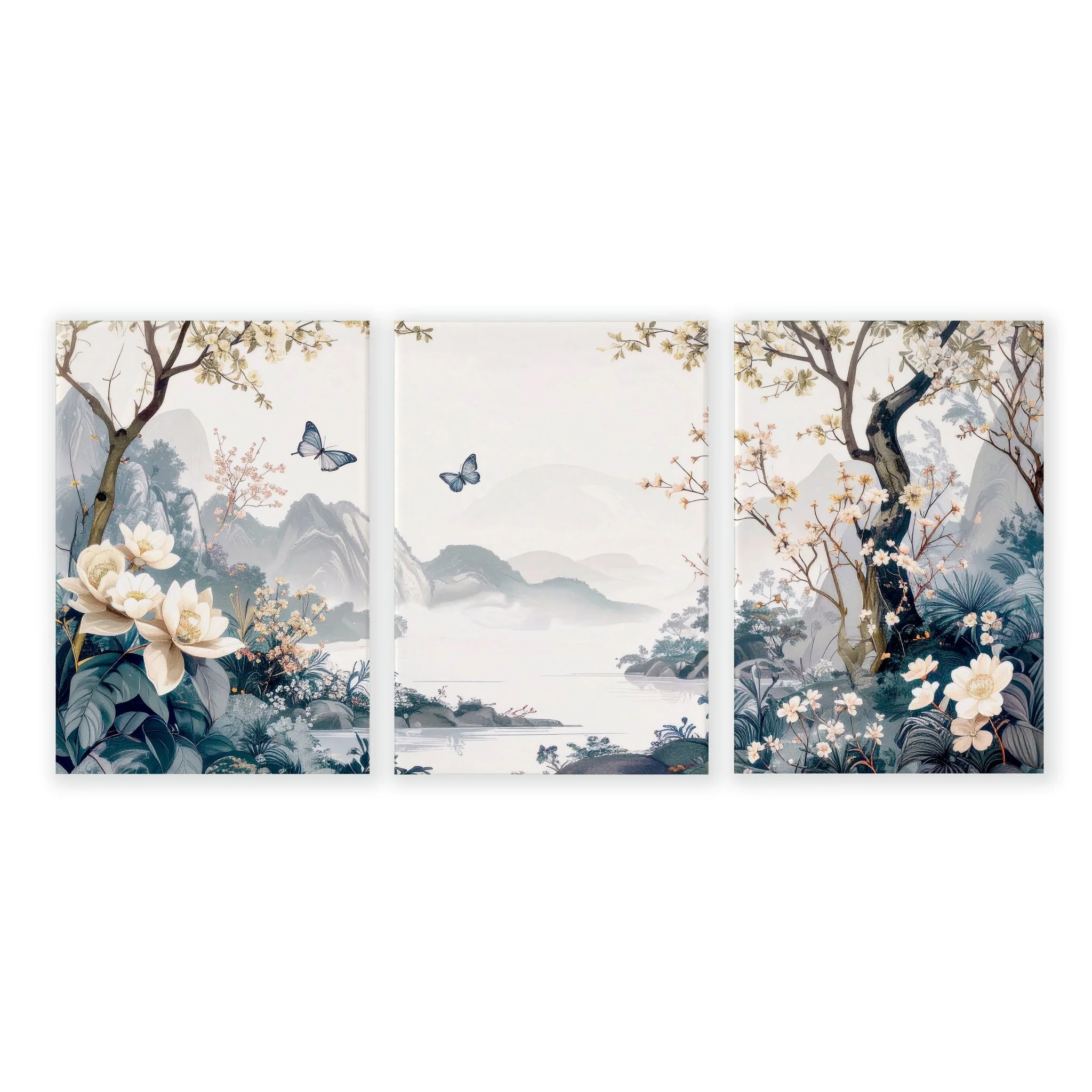 Paintings For Living Room | Set of 3 Chinoiserie Wall art Prints - Image 23