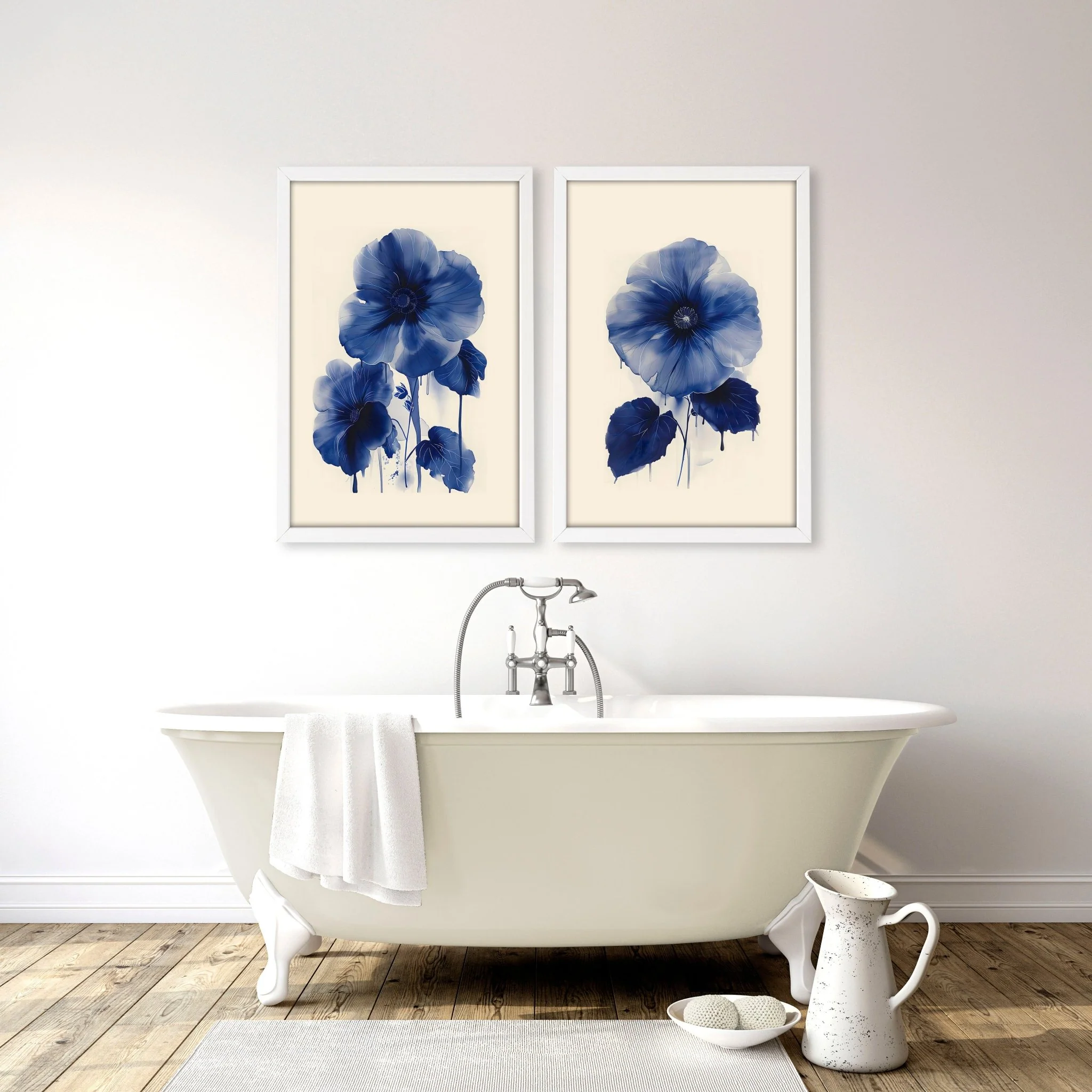 Pictures For Bathrooms Wall | Set of 2 Botanical Wall art Prints - Image 3