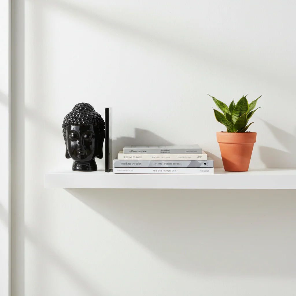 Piper Buddha Head Black Bookends Set Of 2 - Image 3
