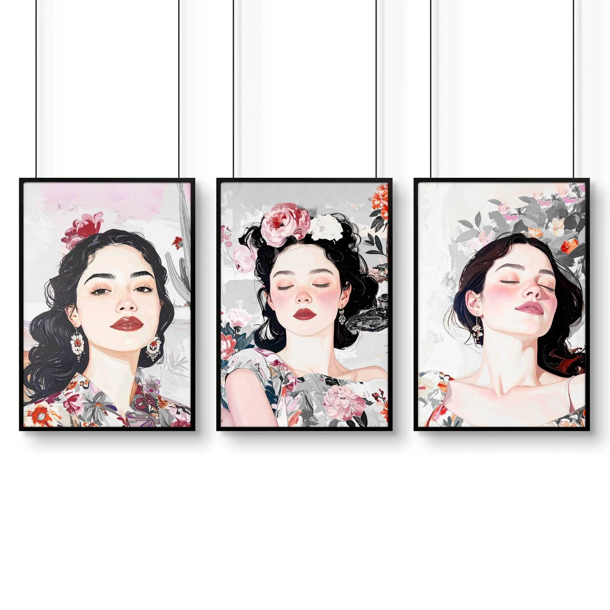 Print Sets Of 3 | Set of 3 Boho Women Wall art Prints - Image 13