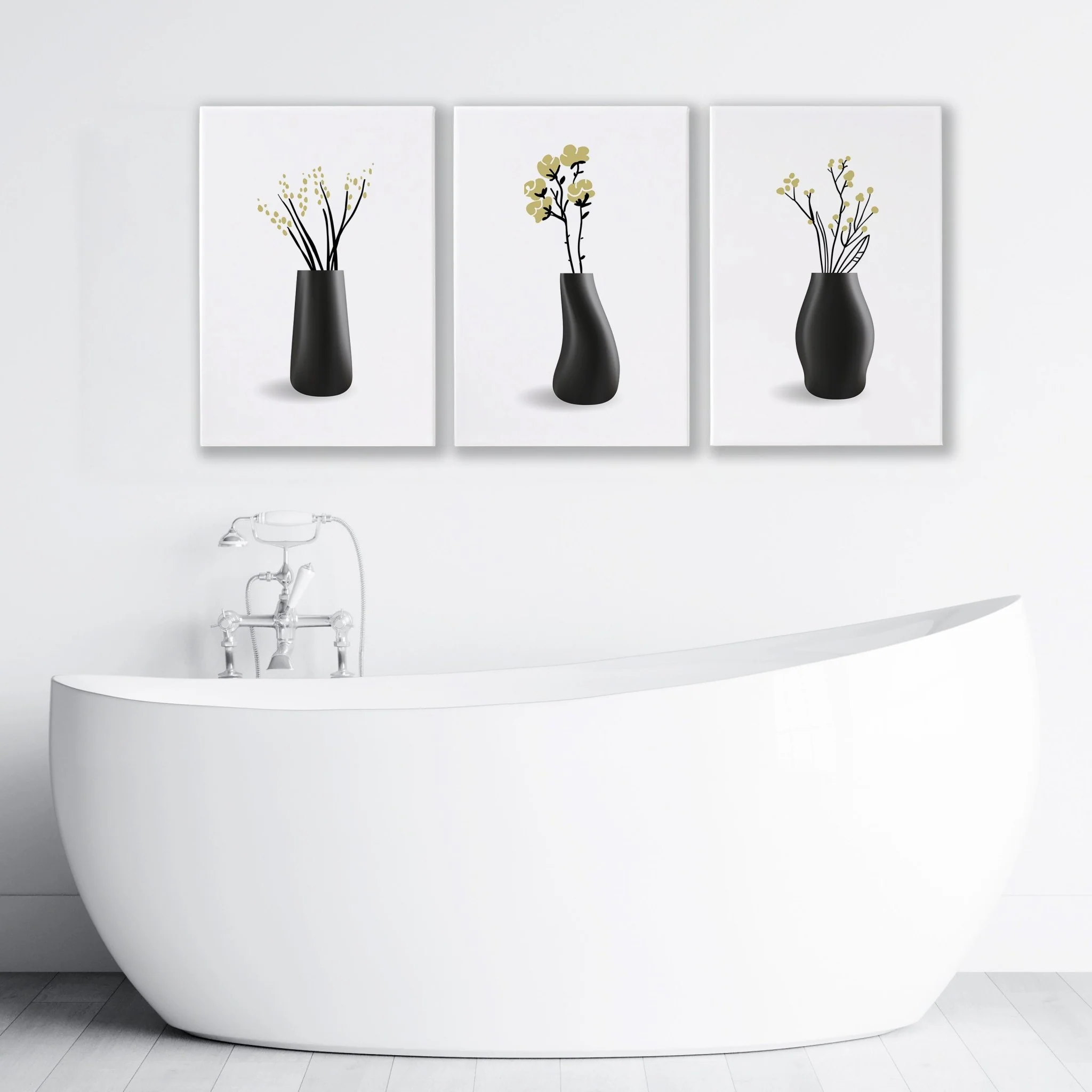 Prints For Bathroom Walls | Set of 3 Botanical Wall art Prints - Image 3