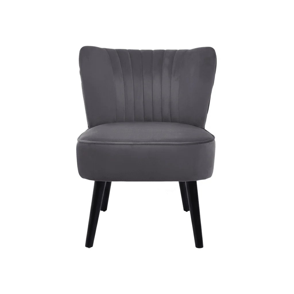 Regents Park Grey Velvet Chair