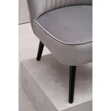 Regents Park Grey Velvet Chair - Image 11