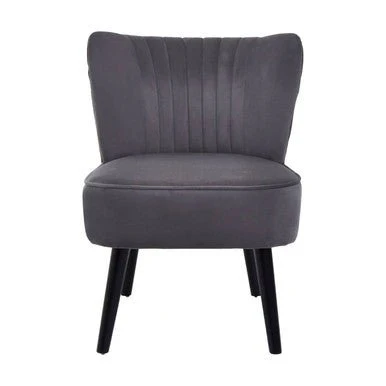 Regents Park Grey Velvet Chair - Image 5