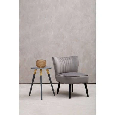 Regents Park Grey Velvet Chair - Image 6