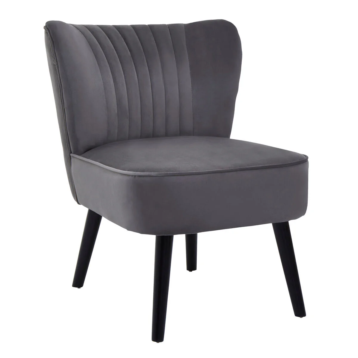 Regents Park Grey Velvet Chair - Image 7