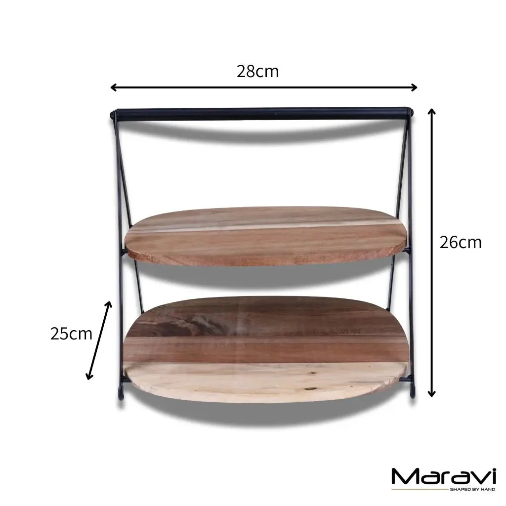 Revika 27cm 2 Tier Cake Stand - Image 5