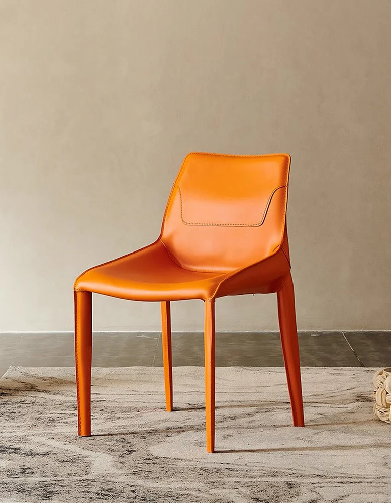 Rinaldi Modern Dining Chair, Real Leather - Image 6