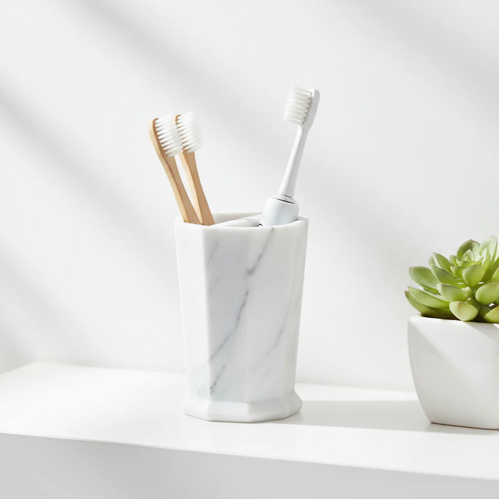 Riviera Two Compartment Toothbrush Holder - Image 3