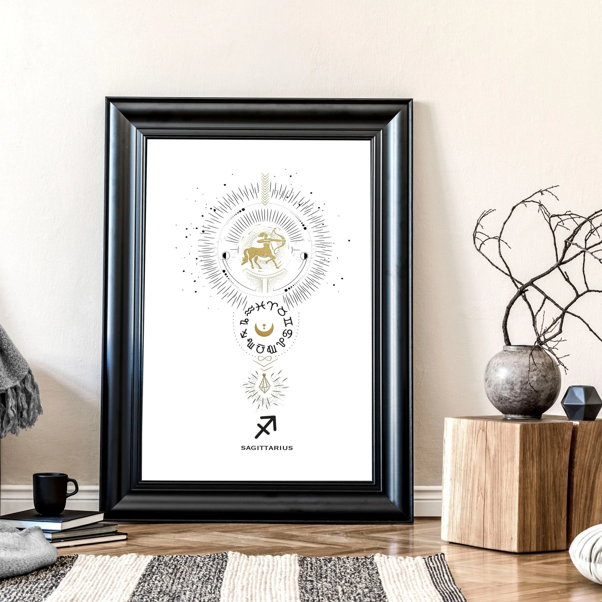 Sagittarius zodiac framed wall art print - Image 2