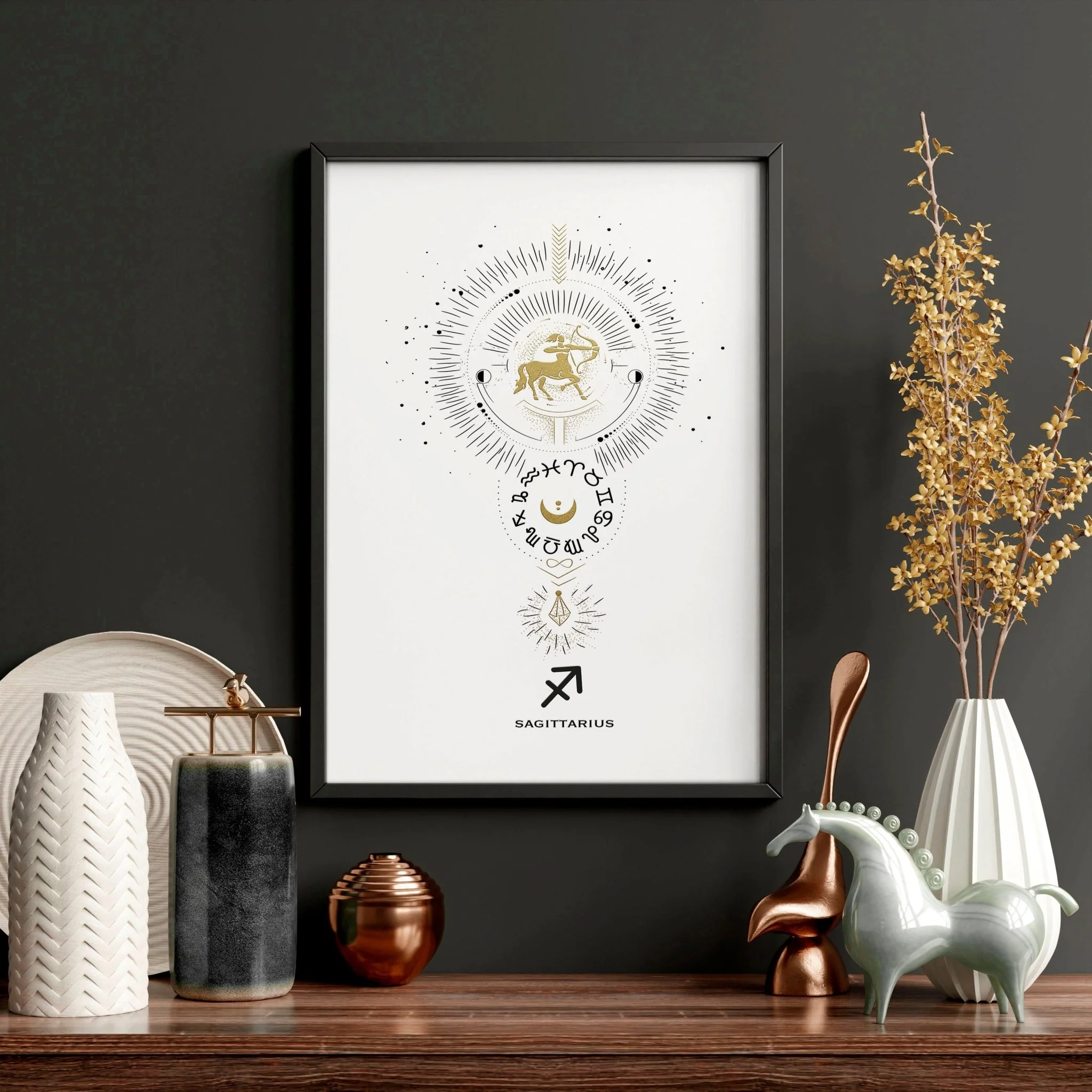 Sagittarius zodiac framed wall art print - Image 4