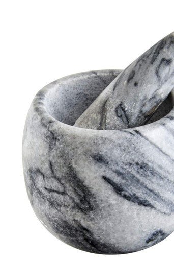 Salerno Grey Marble Clean Sided Mortar And Pestle - Image 8