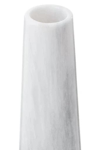 Salmo White Marble Tapered Vase - Image 10