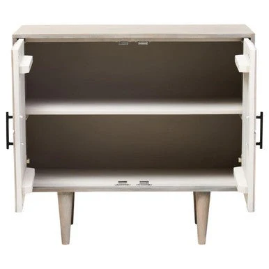 Satna Jute Black and White Design Mango Wood Sideboard - Image 9