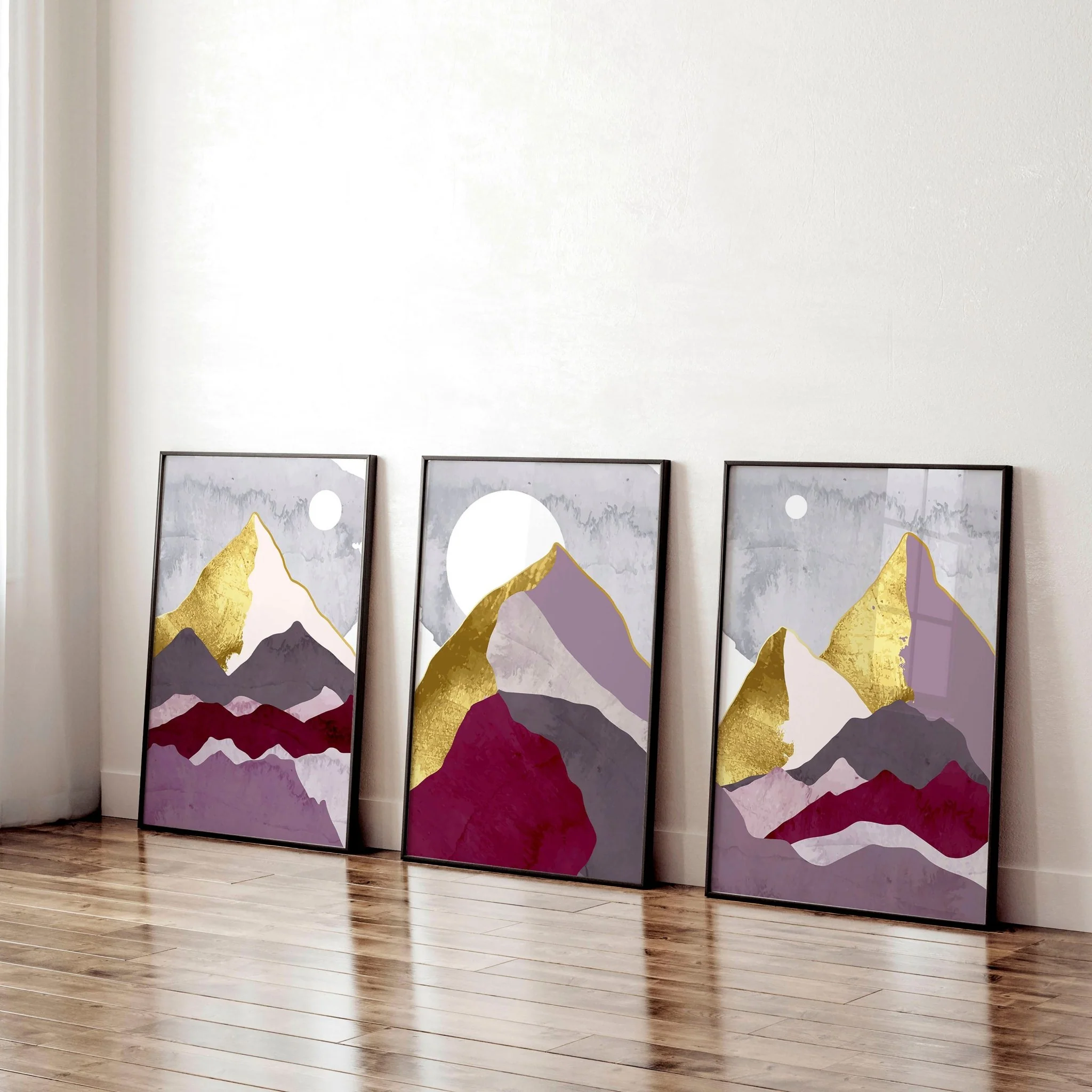Scandi prints for home office | set of 3 framed wall art - Image 2