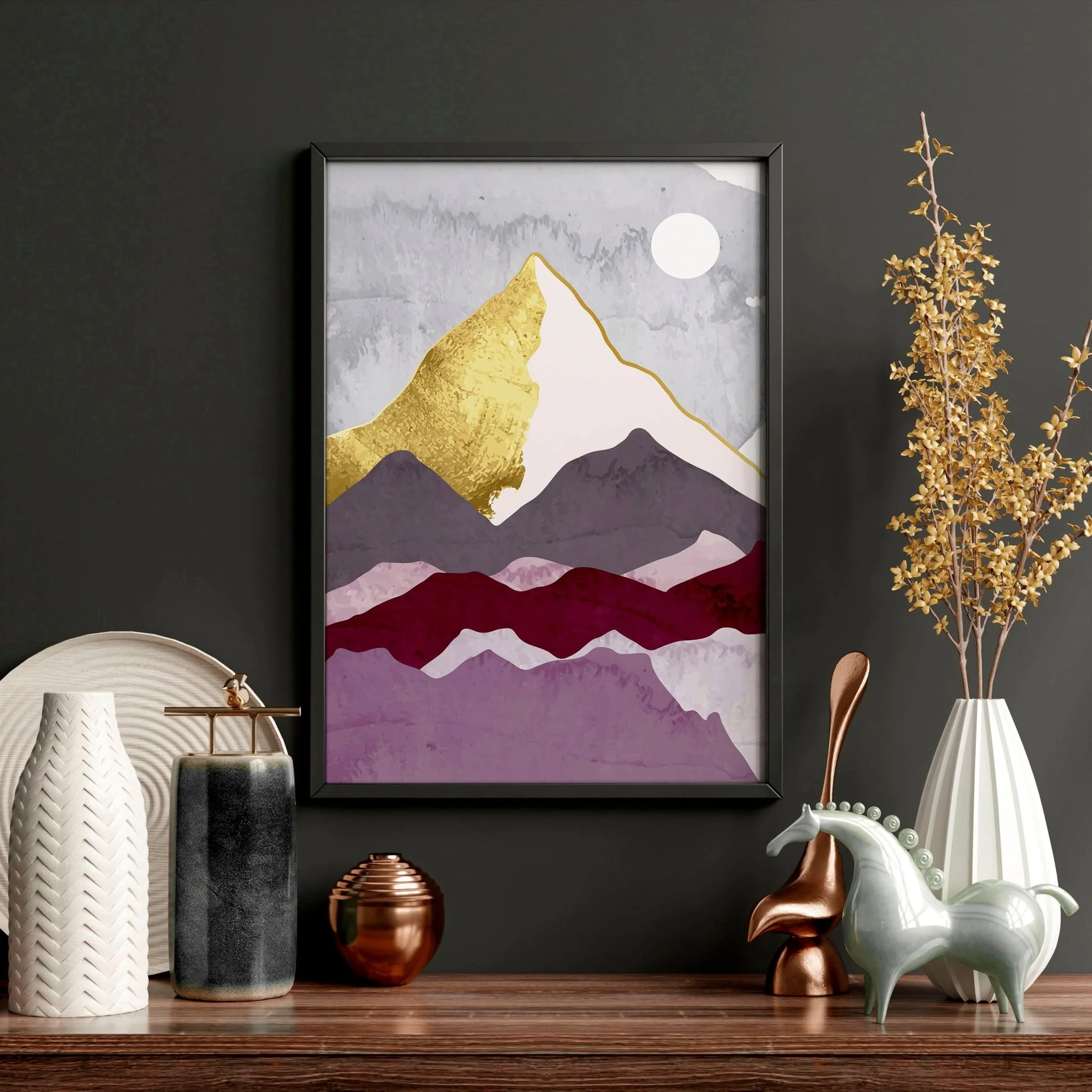 Scandi prints for home office | set of 3 framed wall art - Image 3