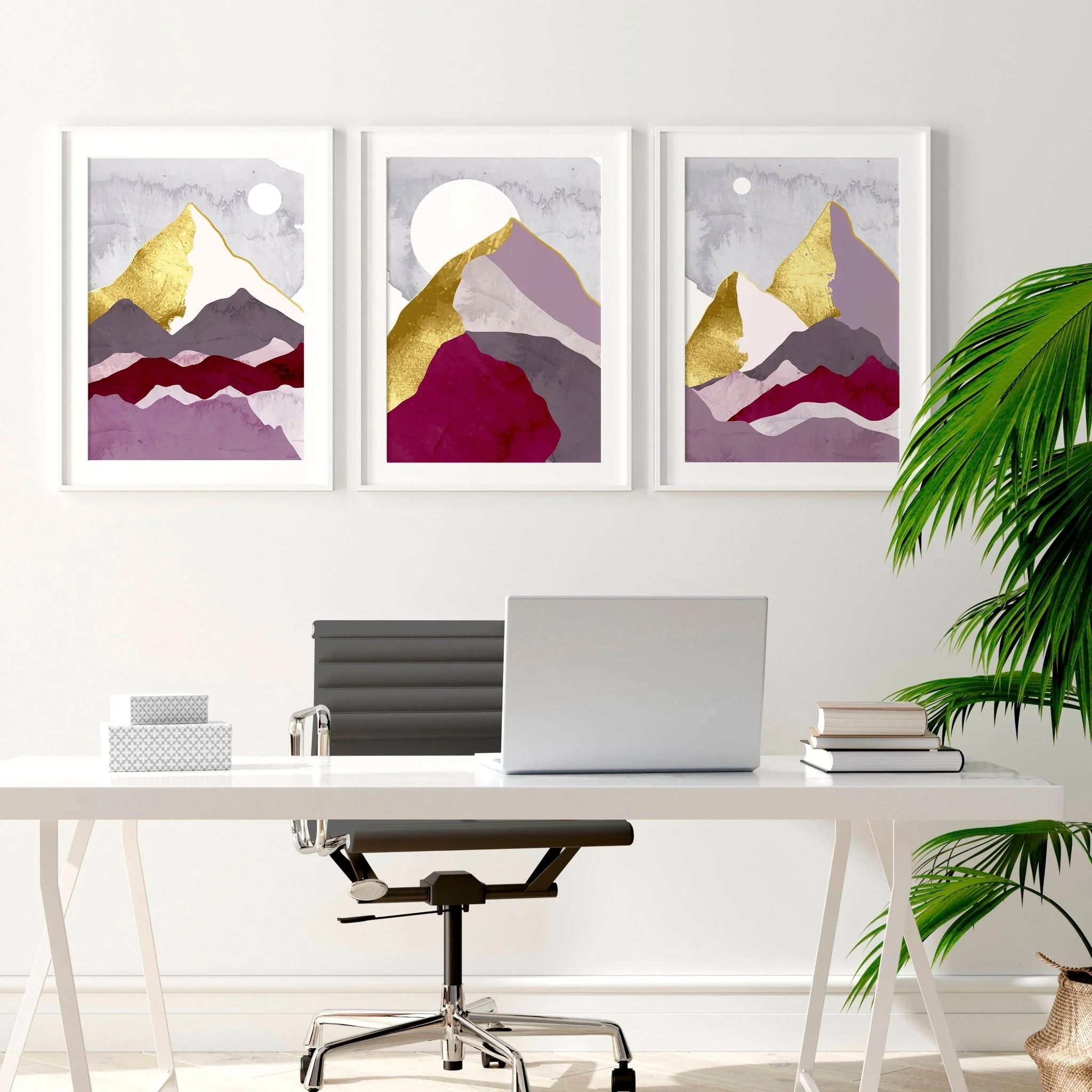 Scandi prints for home office | set of 3 framed wall art - Image 6