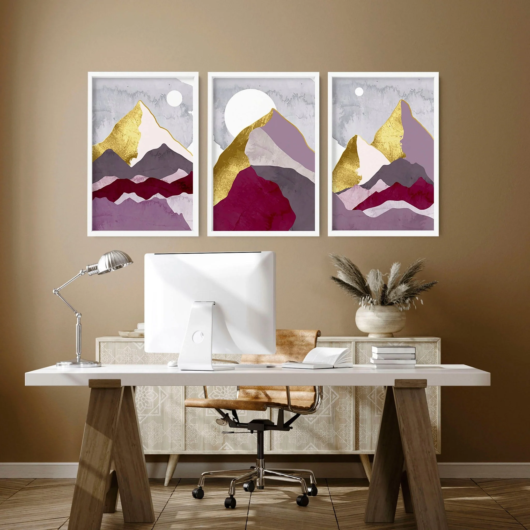 Scandi prints for home office | set of 3 framed wall art - Image 7