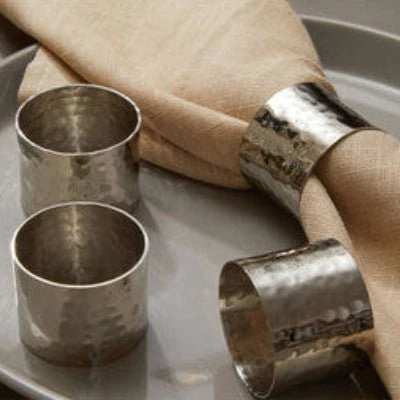 Set of Four Silver Finish Napkin Rings - Image 7