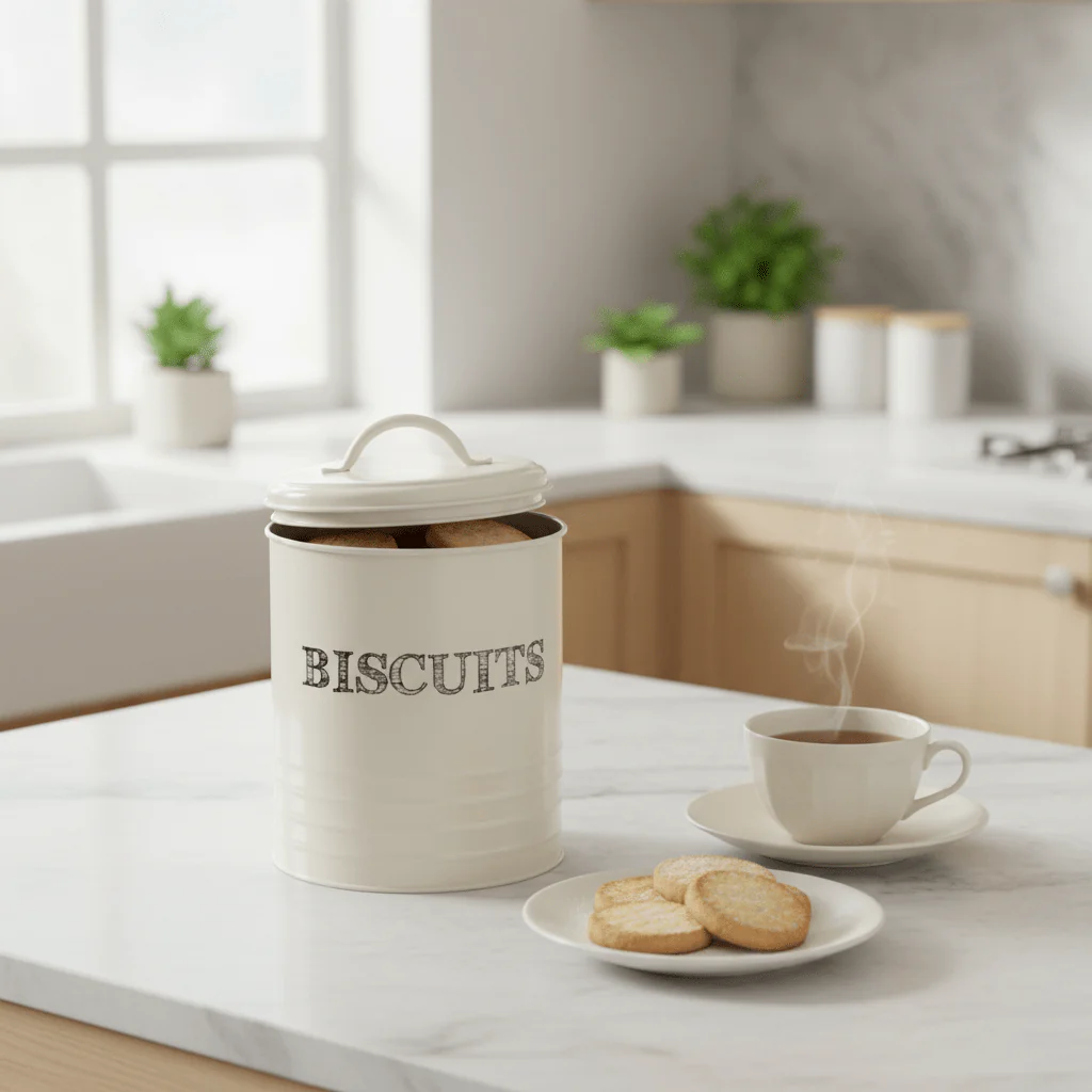 Sketch Cream Biscuit Canister - Image 3