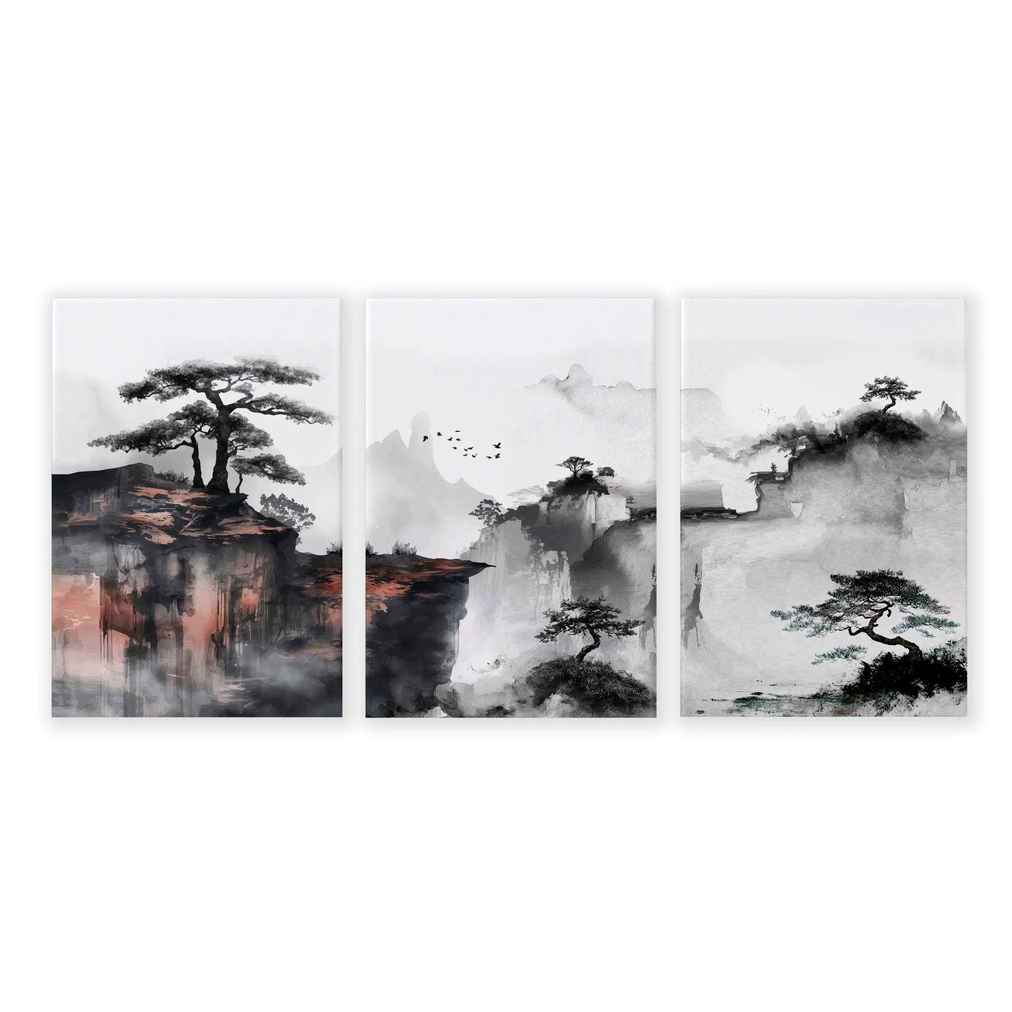Small Framed Pictures | Set of 3 Asian Inspired Wall art Prints - Image 18