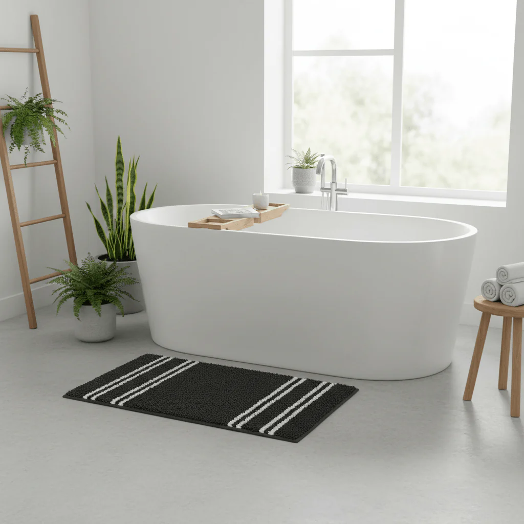 Soak Small Charcoal Grey Bath Mat