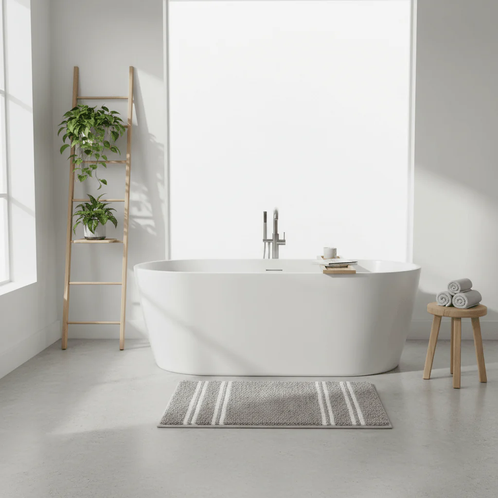Soak Small Light Grey Bath Mat