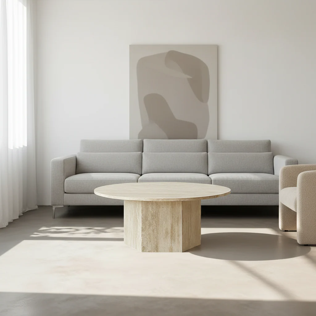 Solveig Marble Round Coffee Table - Image 4