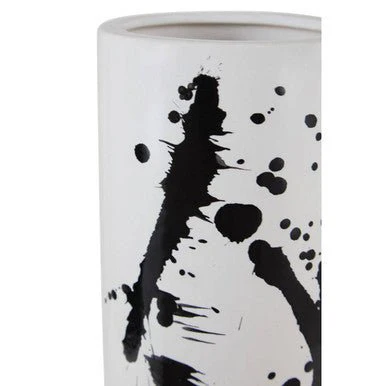 Sorrell Small Black And White Ceramic Vase - Image 9
