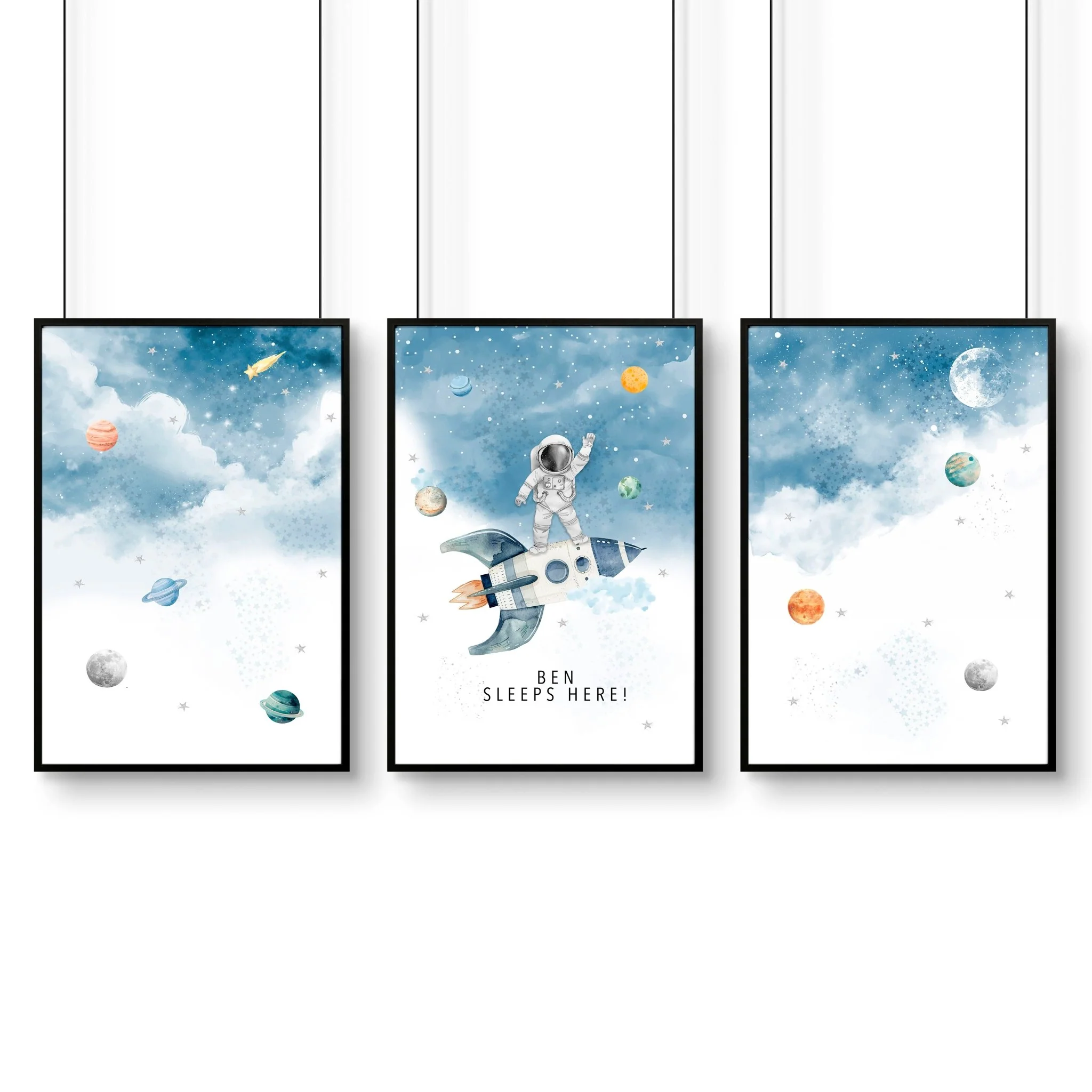 Space Nursery | Set of 3 wall art prints - Image 10